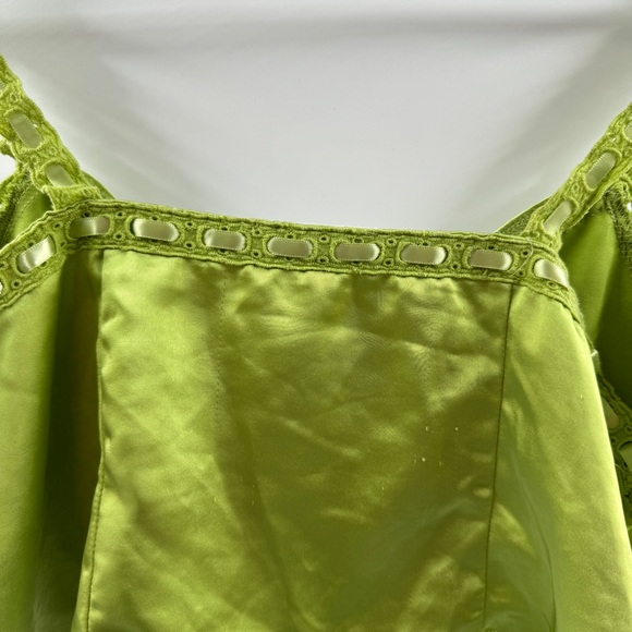 PacSun LA Hearts Green Satin Tank Top – Size Small - Picture 6 of 6